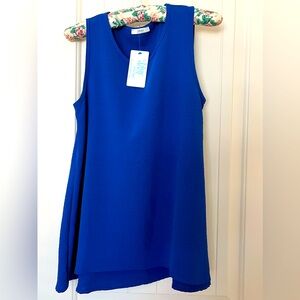 Brand new!  Blue tank/blouse. Size Small
